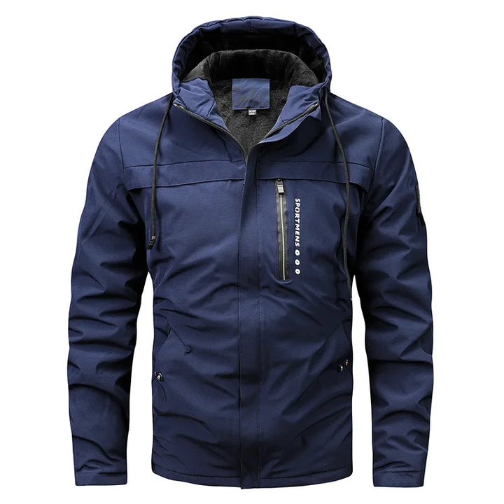 Winter Fleece Steppjacke für Herren mit Kapuze | Robust