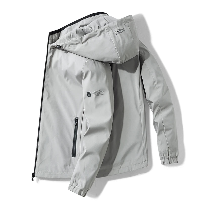 Herren Im Freien Windjacke mit Reißverschluss | Kapuze