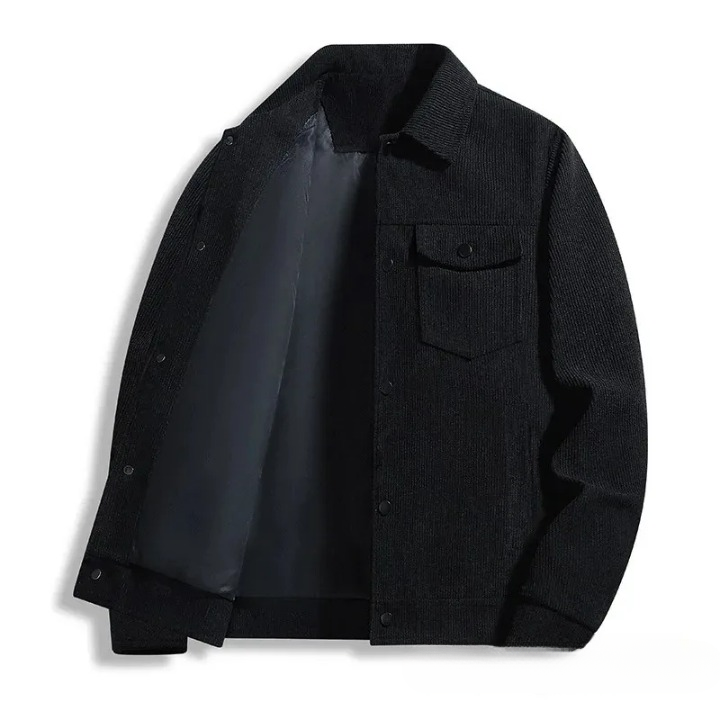 Herren-Langarmjacke mit Knopfleiste | Lässig