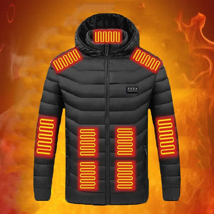 Beheizbare Jacke mit Kapuze für Herren | Praktisch