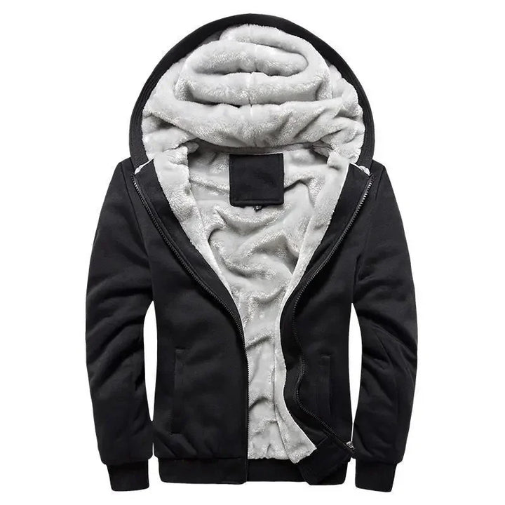 Dicke Fleece Steppjacke mit Kapuze für Herren | Funktional