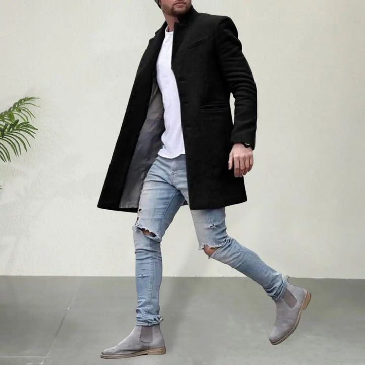 Herren Stilvoller Mantel mit Knopfleiste | Langarm