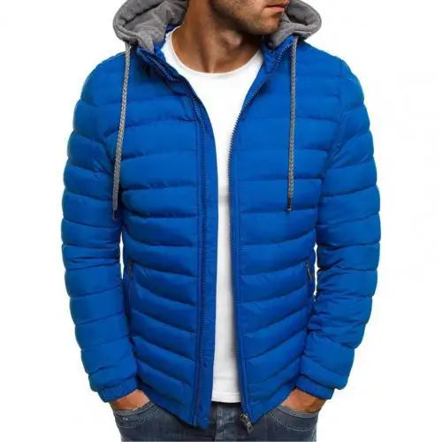 Herren Retro Daunen Jacke | Mit Kapuze