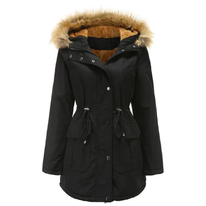 Parka Damen mit Kapuze und schmaler Passform | Retro