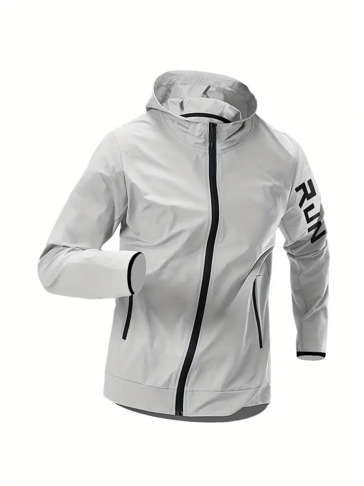 Herren Kapuze Freizeit Windjacke | Reißverschluss