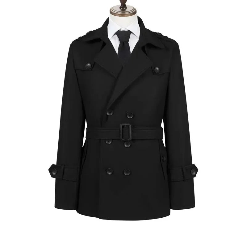Herren-Trench Coat mit doppelter Knopfleiste | Gürtel