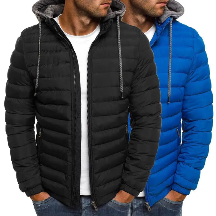 Herren Retro Daunen Jacke | Mit Kapuze
