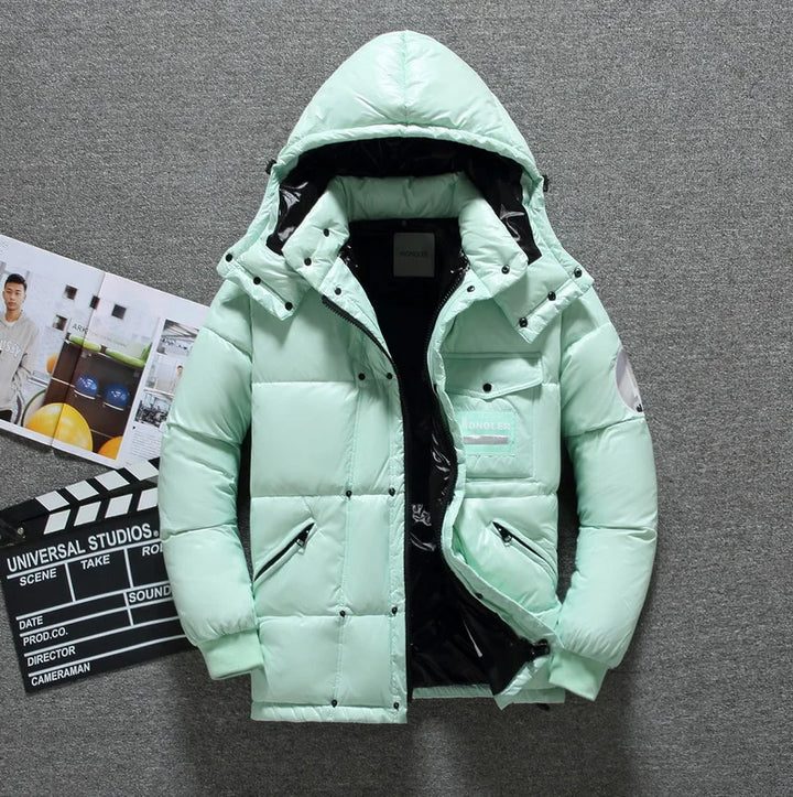 Funktionelle Daunen Jacke mit Kapuze für Herren | Vielseitig