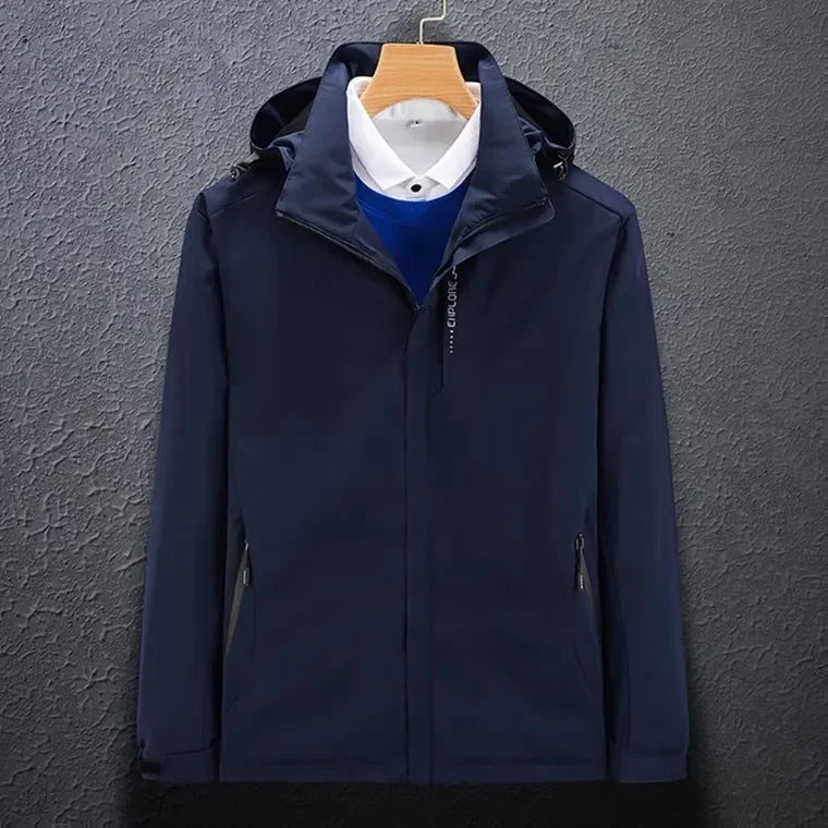 Unisex Schlank Passform Kapuze Windjacke | Reißverschluss