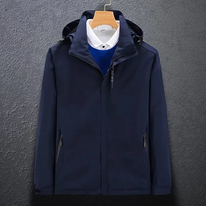 Unisex Schlank Passform Kapuze Windjacke | Reißverschluss