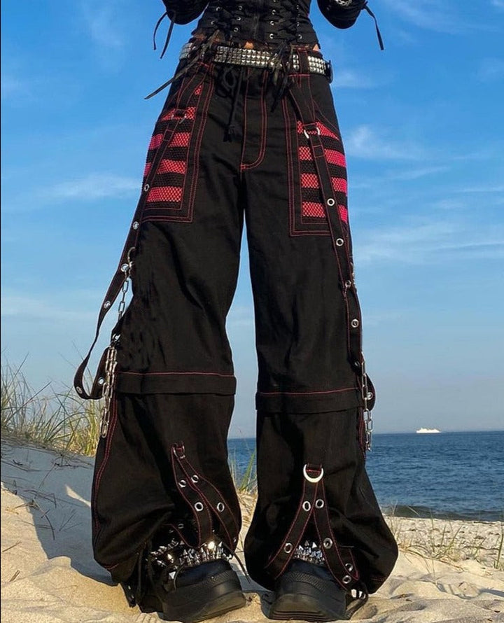 Stylische gothic-hosen für frauen