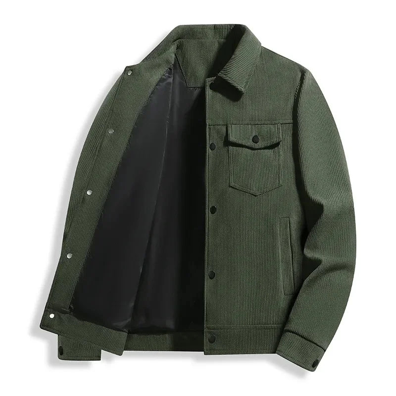 Herren-Langarmjacke mit Knopfleiste | Lässig