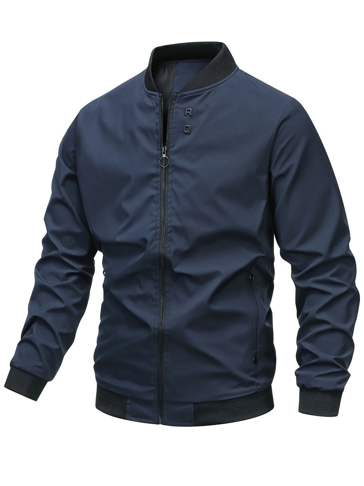 Herren übergangsjacke mit Stehkragen und Reißverschluss | Langarm
