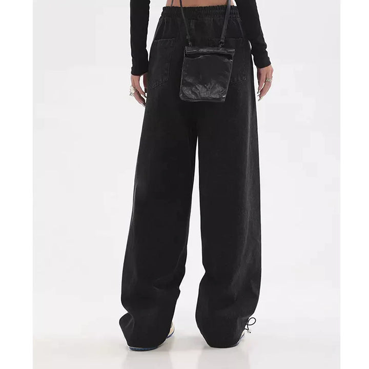 Stylische lockere Sweathose mit hoher Taille und weiten Beinen für Damen