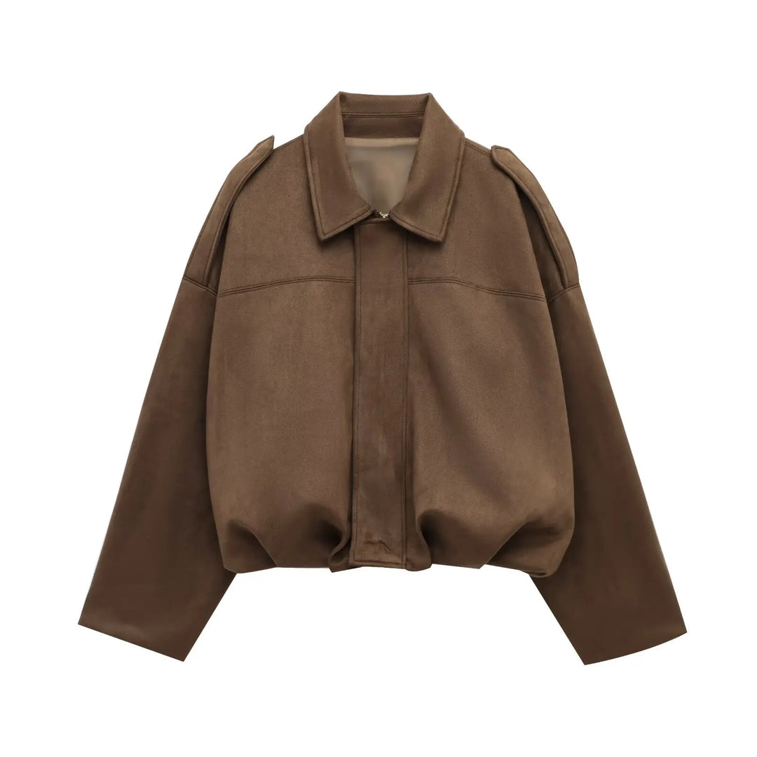 Damen Kurze Trendy Herbstjacke für Damen | Übergroß