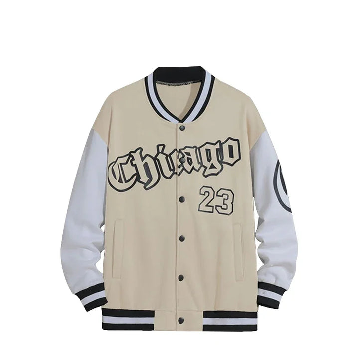 Herren Bedruckte College Jacke mit Kapuze | Langarm