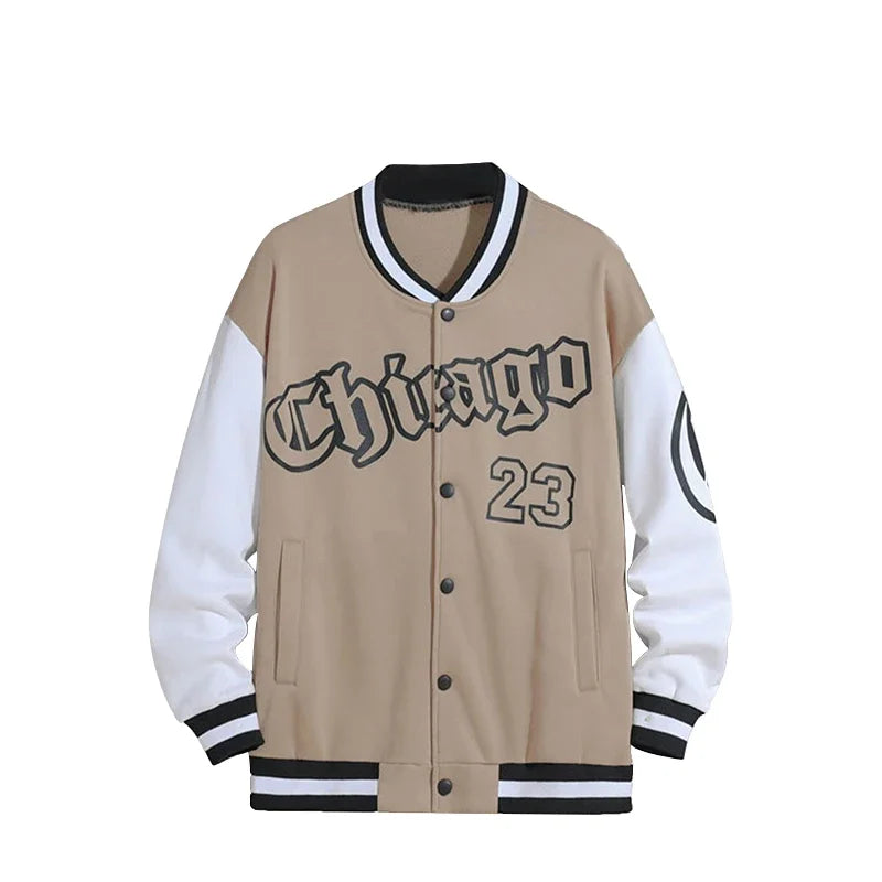 Herren Bedruckte College Jacke mit Kapuze | Langarm