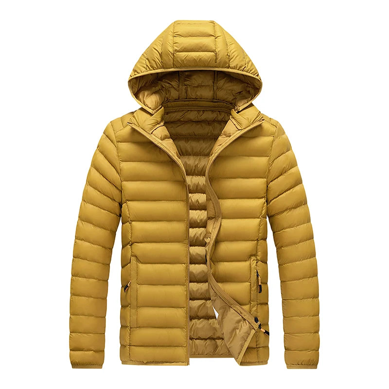 Daunen Jacke mit Kapuze für Herren | Wetterfest