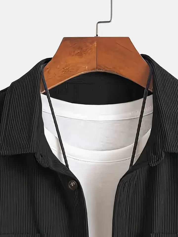 Herren Knopfleiste Hemd Cord Jacke | Warme