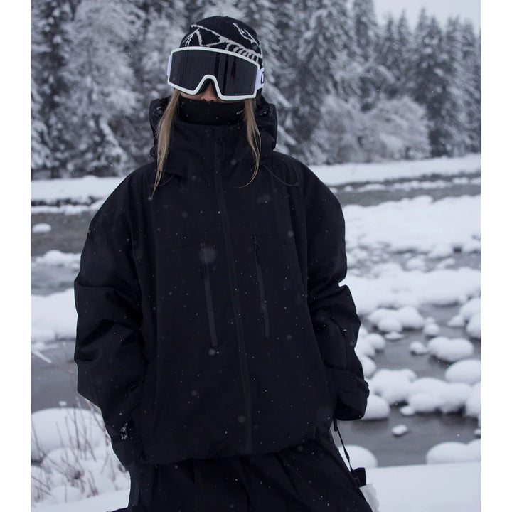 Zeitlos Ski jacke mit Kapuze für Damen und Herren | Vielseitig