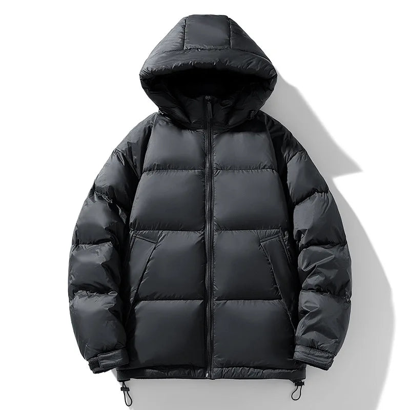 Kapuzen Daunen Jacke für Herren | Verdickt
