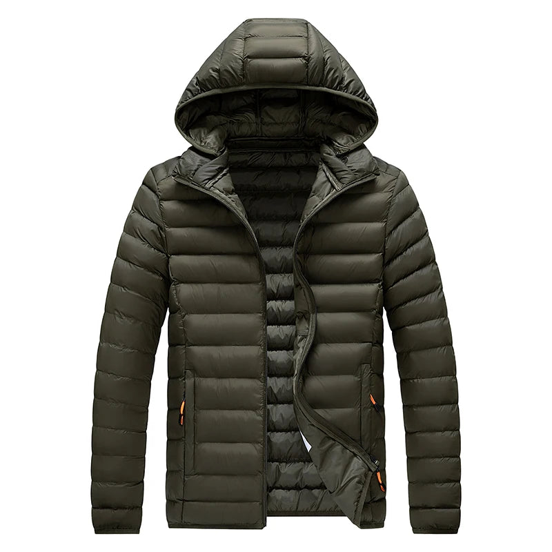 Daunen Jacke mit Kapuze für Herren | Wetterfest