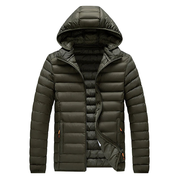 Daunen Jacke mit Kapuze für Herren | Wetterfest
