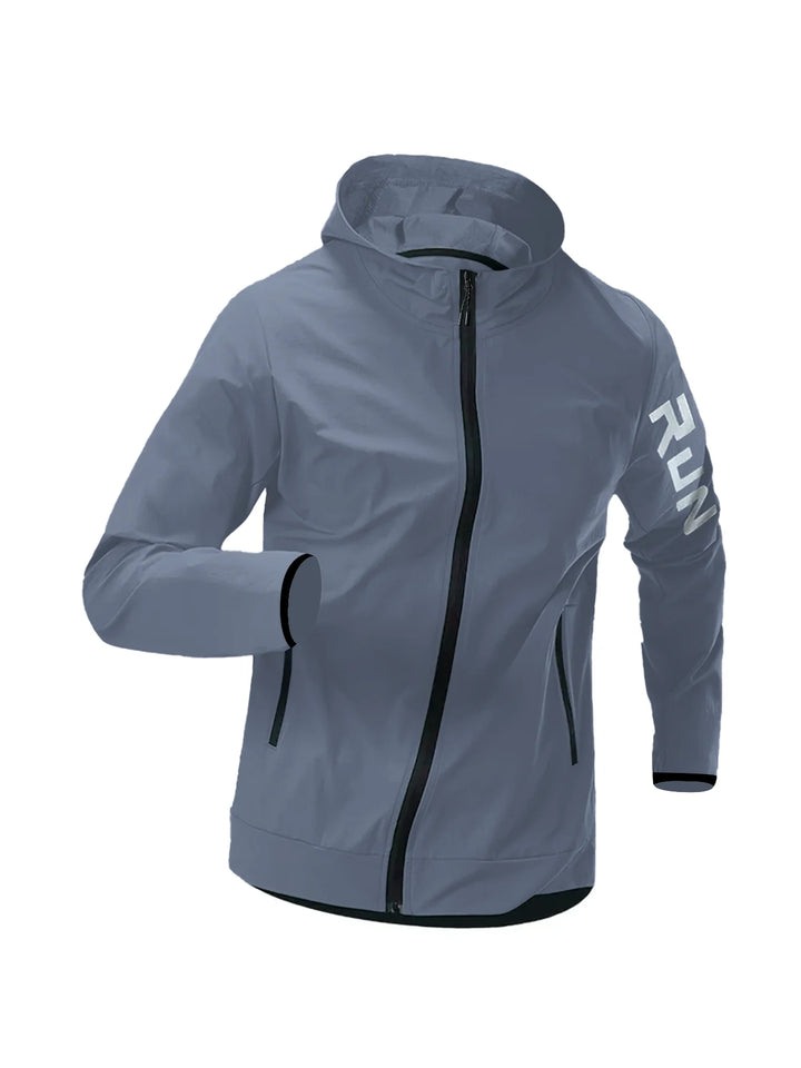 Herren Kapuze Freizeit Windjacke | Reißverschluss