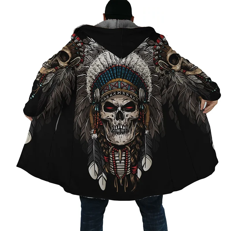 Herren-Winterjacke mit Wolf-3D-Print | Dick