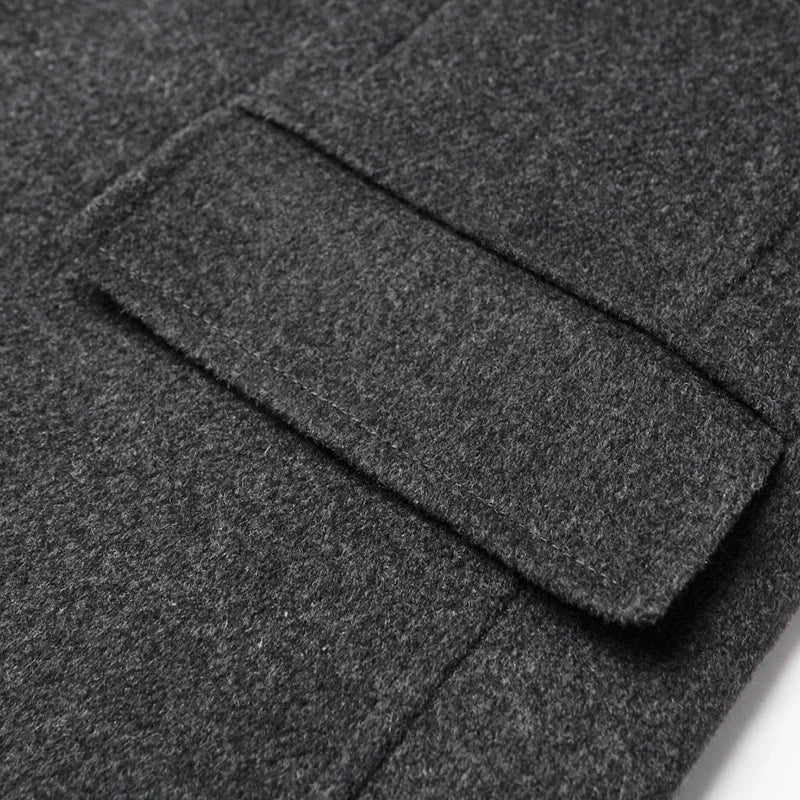 Lange Woll Jacke für Herren | Übermantel