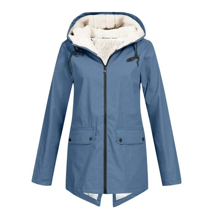 Wasserdichte Regenjacke für Damen mit warmem Futter | Warm
