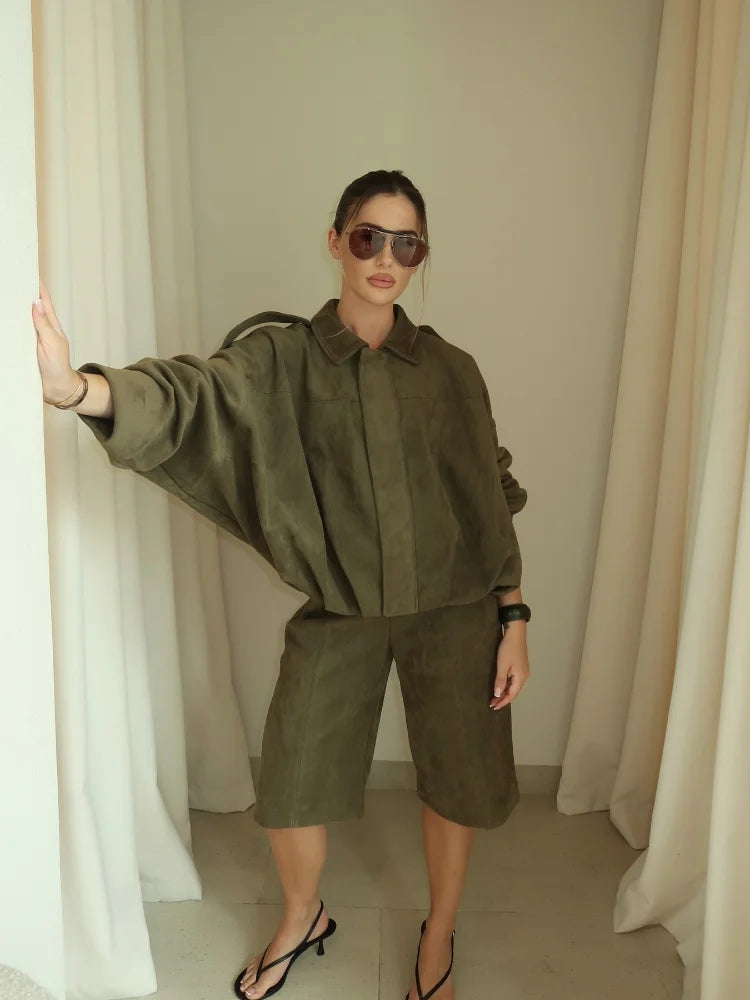 Damen Kurze Trendy Herbstjacke für Damen | Übergroß