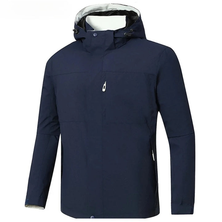 Regenjacke mit Kapuze für Herren | Mit Reißverschluss