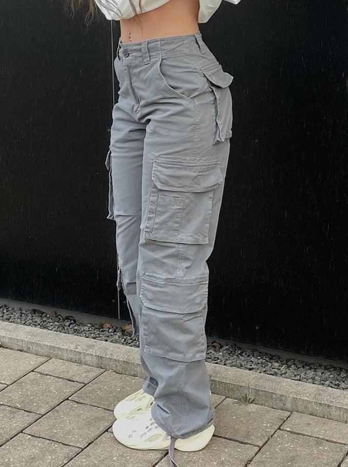 Cargohosen mit weitem bein für frauen