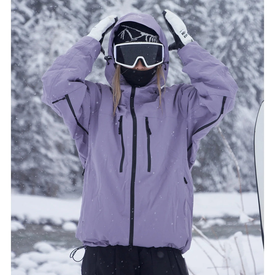 Zeitlos Ski jacke mit Kapuze für Damen und Herren | Vielseitig