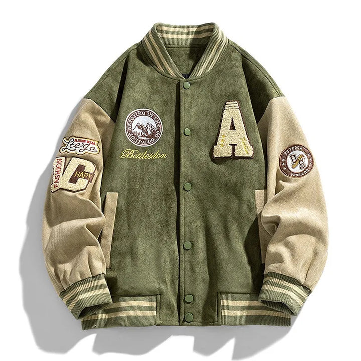 Bestickte College Jacke für Herren | Trendig
