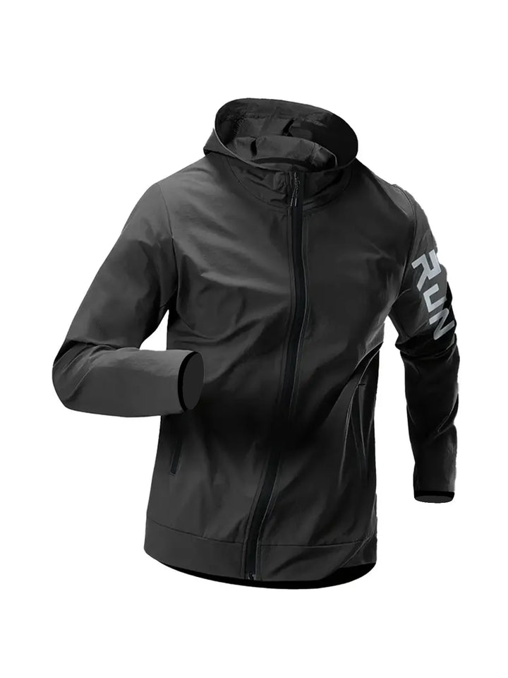 Herren Kapuze Freizeit Windjacke | Reißverschluss