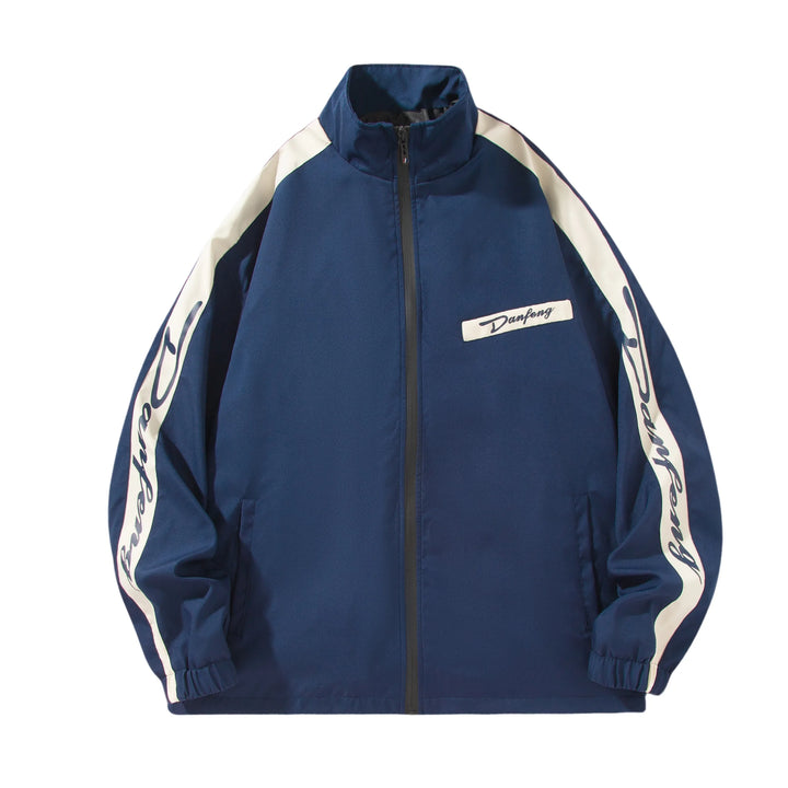 Herren Farbe Block Langarm Windjacke | Reißverschluss
