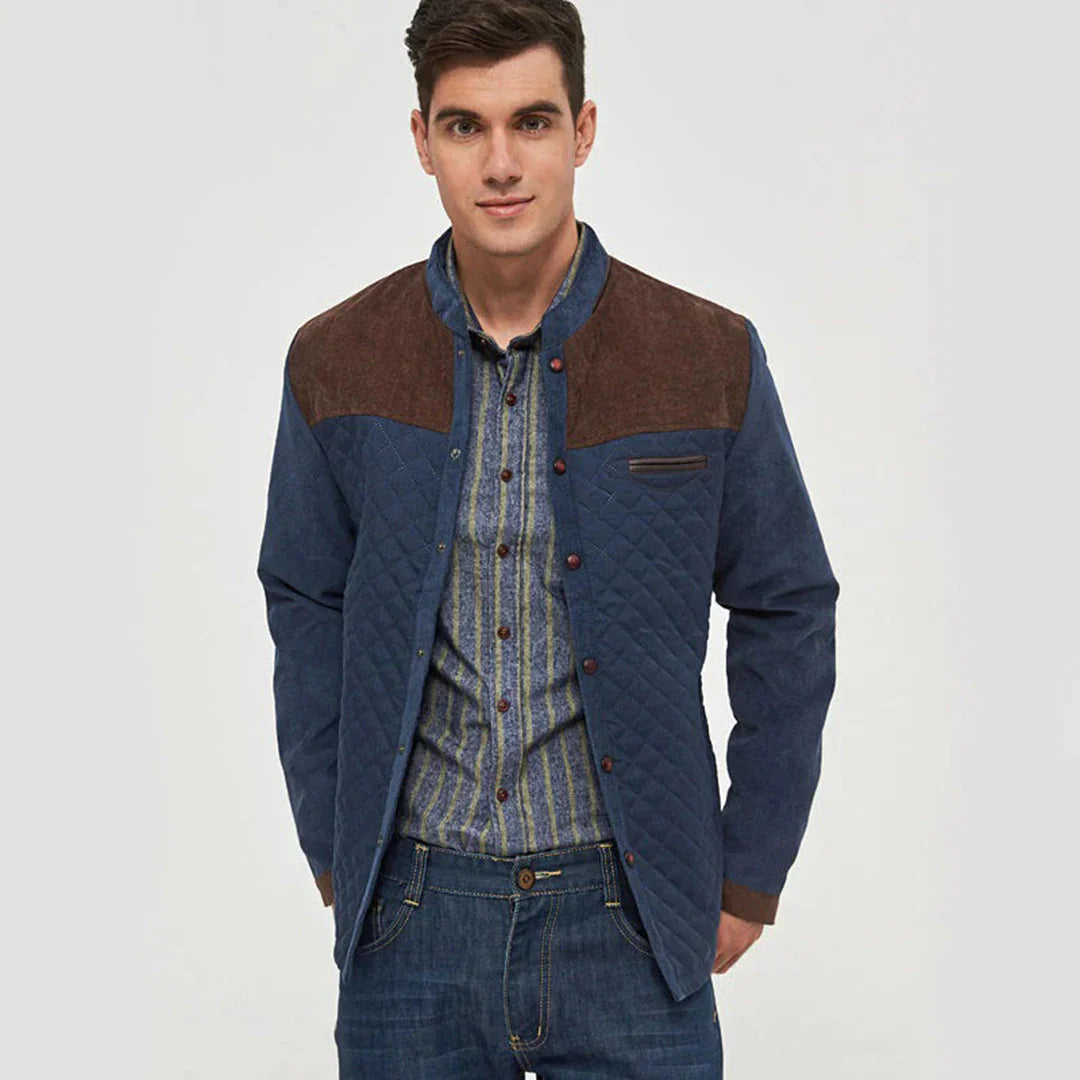 Herren Lässige Stehkragen Jacke | Gepolstert