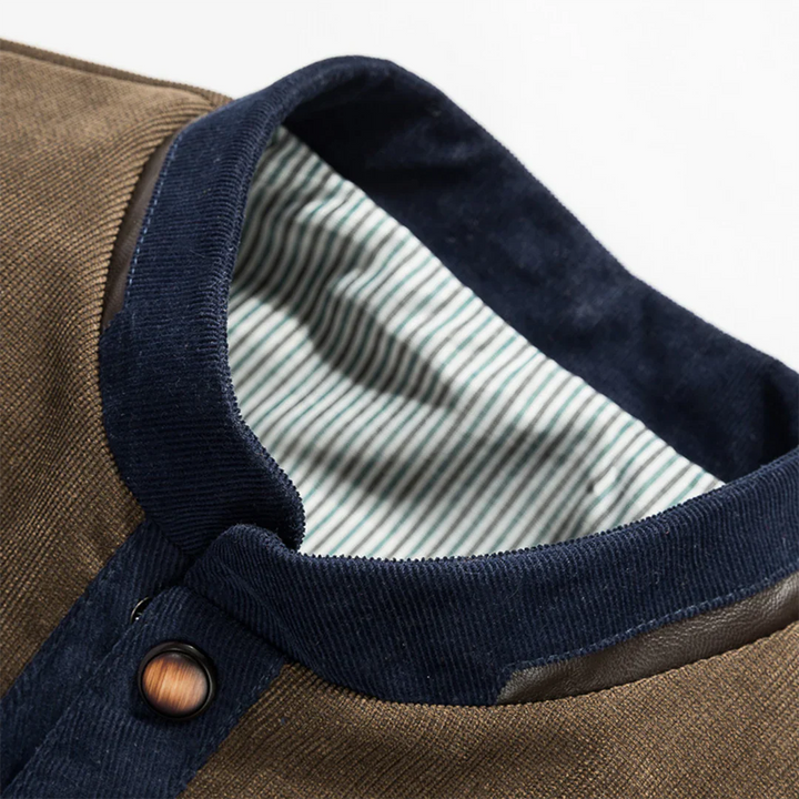 Herren Lässige Stehkragen Jacke | Gepolstert