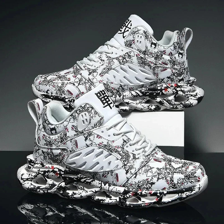 Stilvolle urbane herren-schnürsneaker