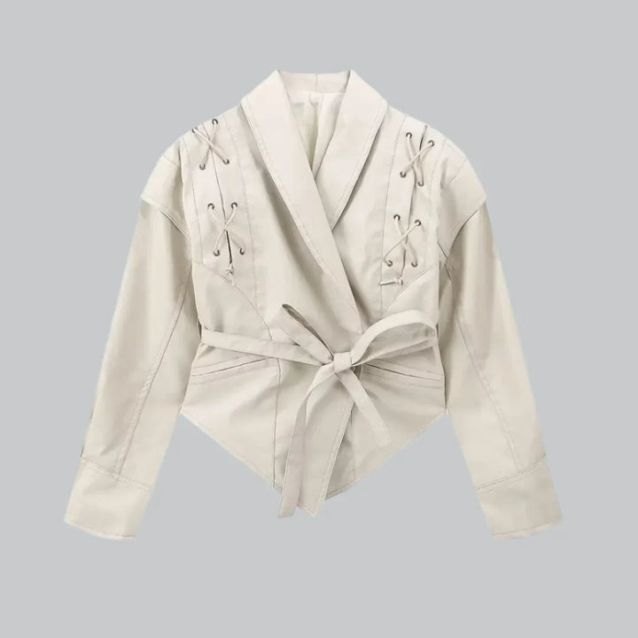 Damen Stilvolle jacke mit Krawatte | Elegante