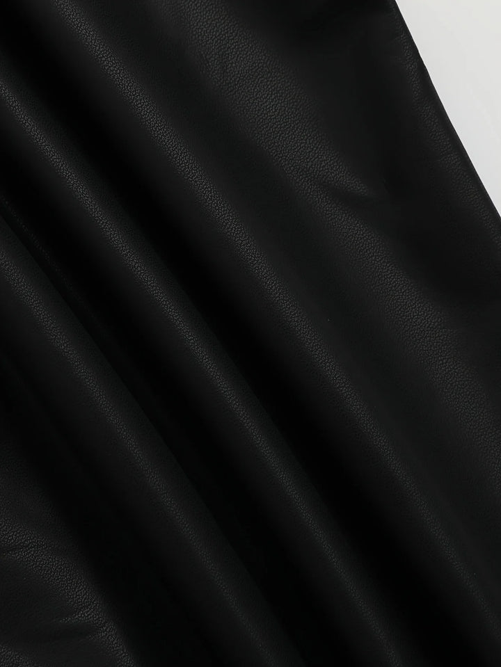 Elegante schwarze leggings im lederlook