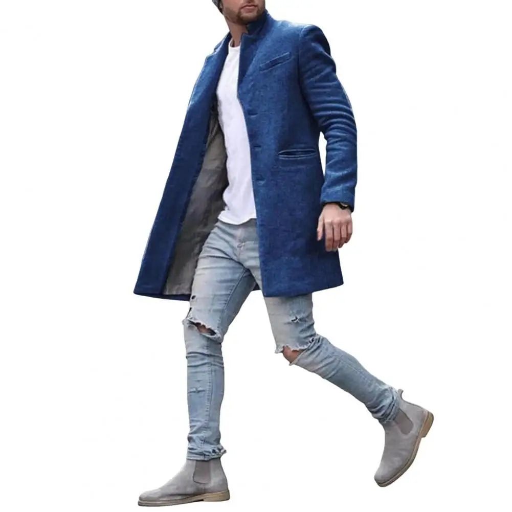 Herren Stilvoller Mantel mit Knopfleiste | Langarm