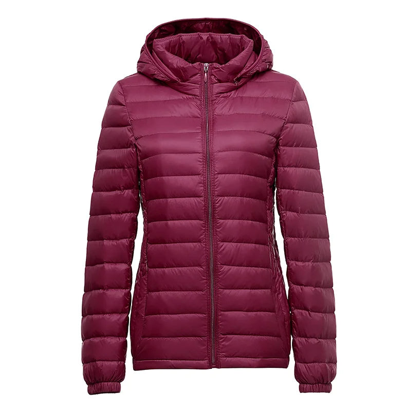 Daunen Jacke mit Kapuze für Damen | Lang