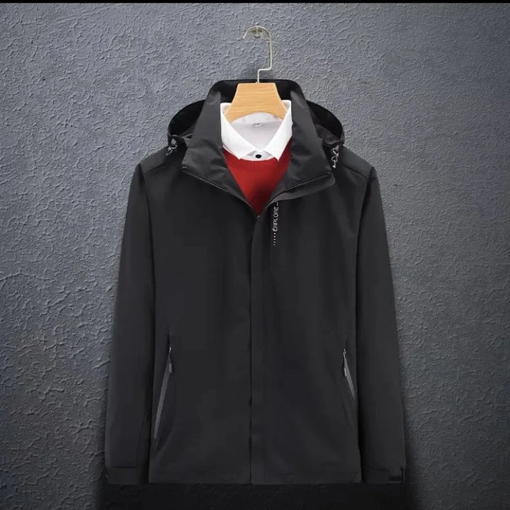 Unisex Schlank Passform Kapuze Windjacke | Reißverschluss