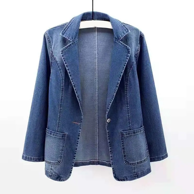 Damen Stilvoll Langarm-Blazer | Knopf Daunen