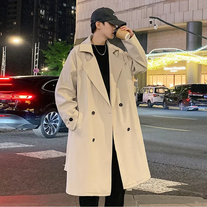 Herren Langer Trench Coat | Lange Ärmel