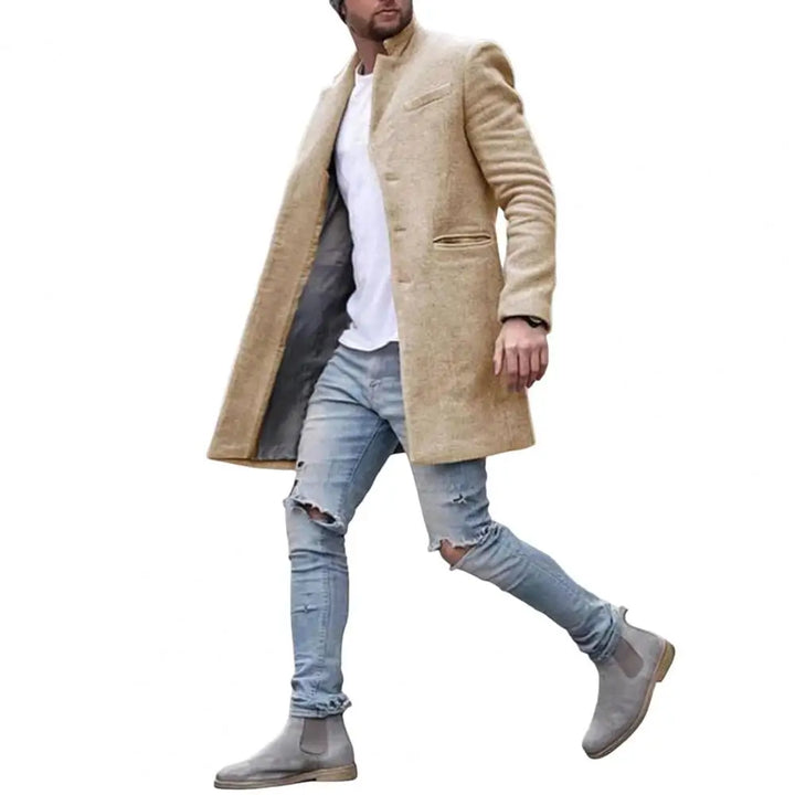Herren Stilvoller Mantel mit Knopfleiste | Langarm