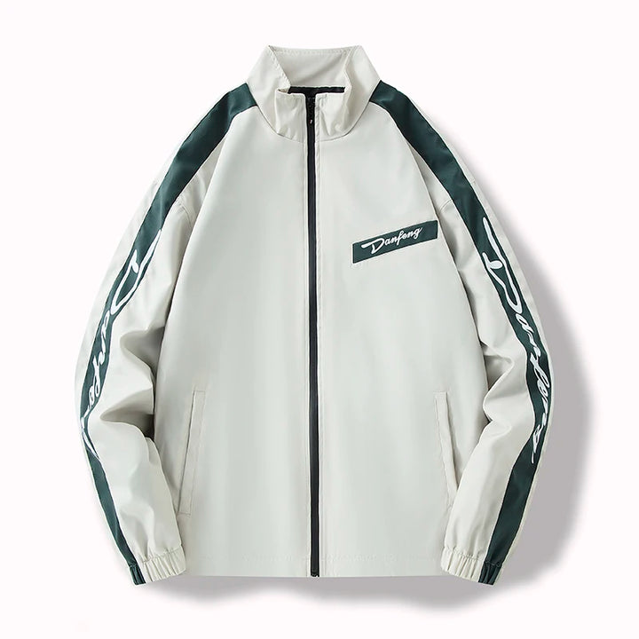 Herren Farbe Block Langarm Windjacke | Reißverschluss